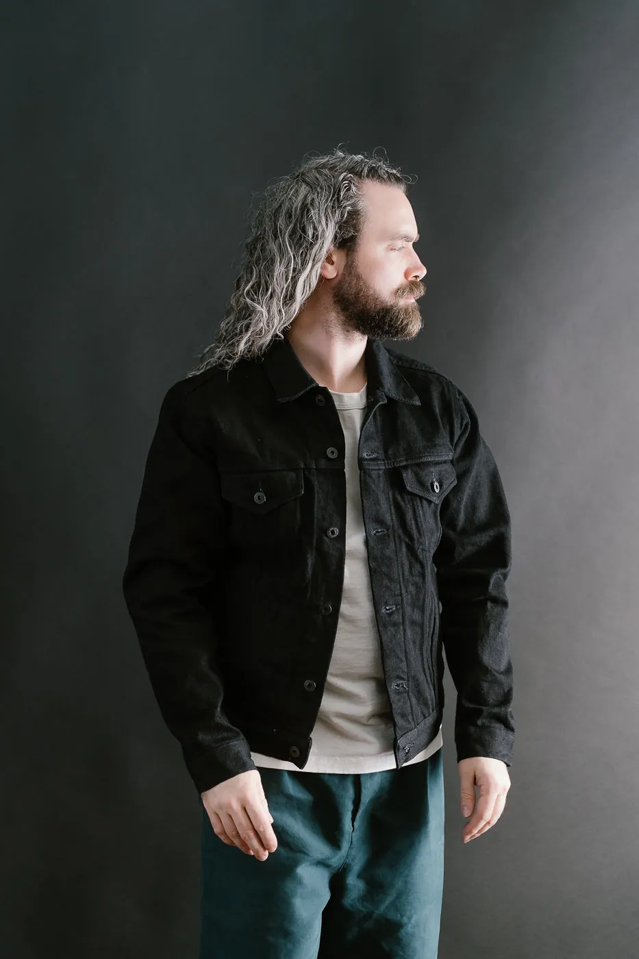 02527P-ZR-BKBK - 20oz Secret Denim Type III Jacket - Black, Black