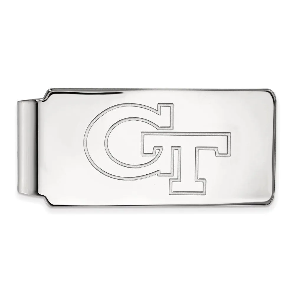 10K White Gold Georgia Institute of Technology Money Clip