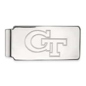10K White Gold Georgia Institute of Technology Money Clip