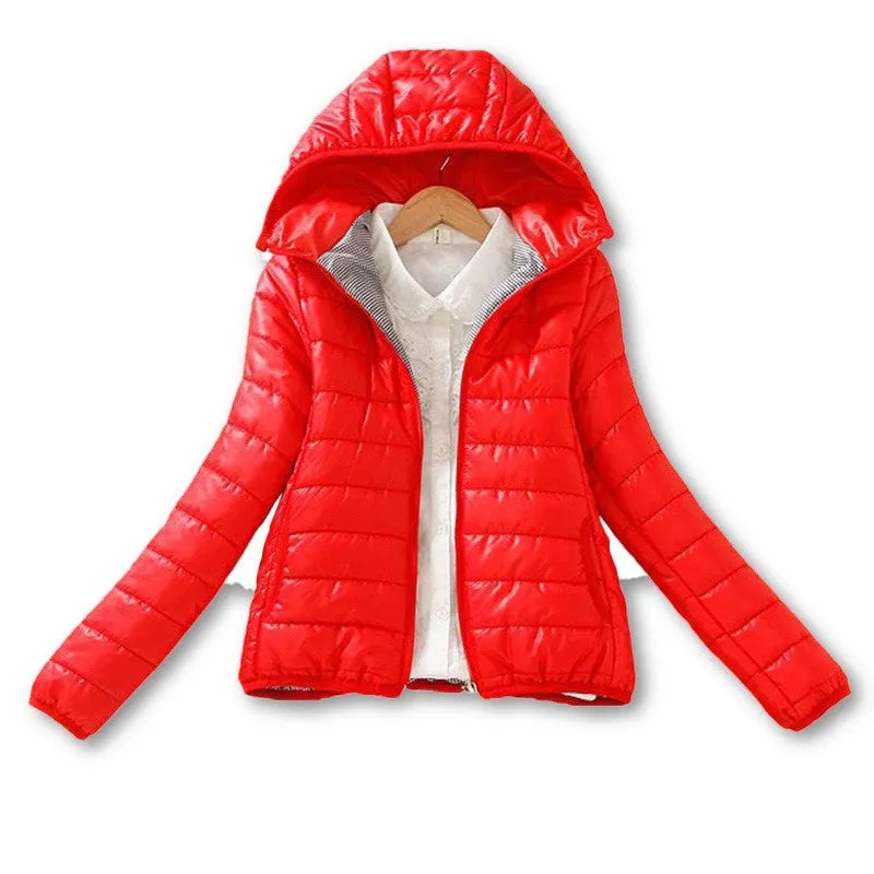 11 Colors Warm Winter Parka Jacket Coat Ladies Women Jacket Slim Short Padded Women