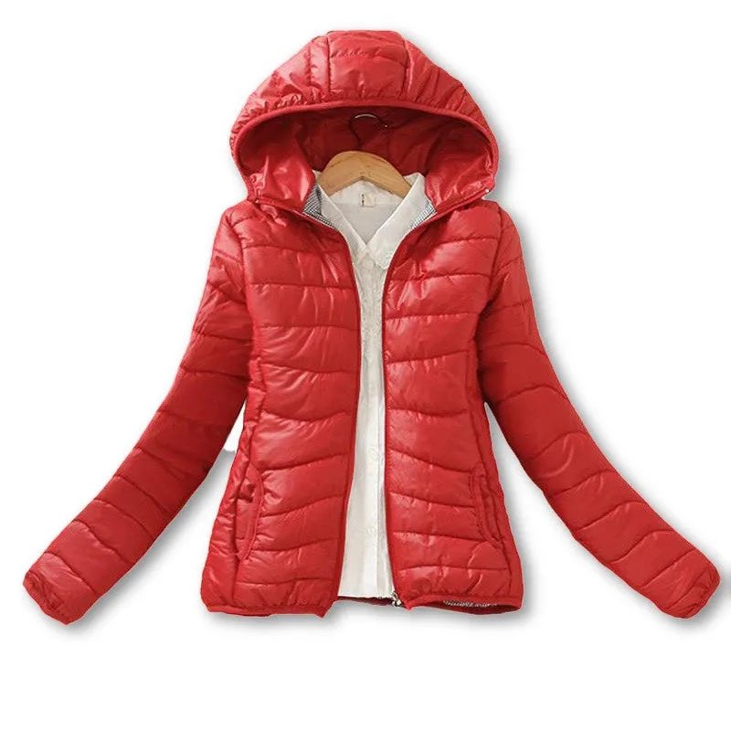 11 Colors Warm Winter Parka Jacket Coat Ladies Women Jacket Slim Short Padded Women