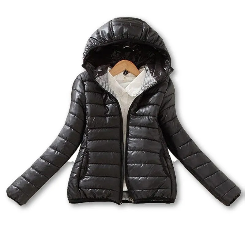 11 Colors Warm Winter Parka Jacket Coat Ladies Women Jacket Slim Short Padded Women