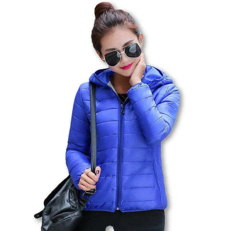 11 Colors Warm Winter Parka Jacket Coat Ladies Women Jacket Slim Short Padded Women
