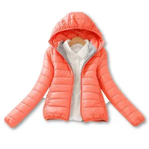 11 Colors Warm Winter Parka Jacket Coat Ladies Women Jacket Slim Short Padded Women