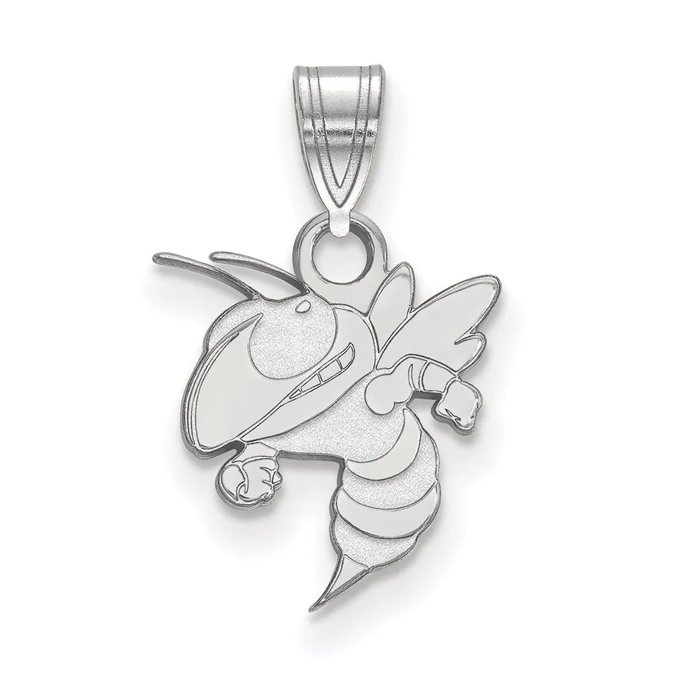 14k White Gold Georgia Institute of Technology Small Pendant
