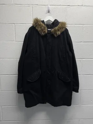 1990s Fur Hooded Parka [XL]