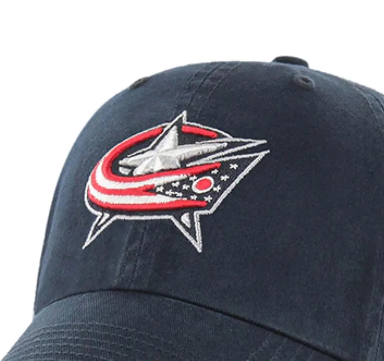 47 Brand NHL Columbus Blue Jackets Clean Up Strapback Hat Cap (New)
