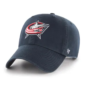 47 Brand NHL Columbus Blue Jackets Clean Up Strapback Hat Cap (New)