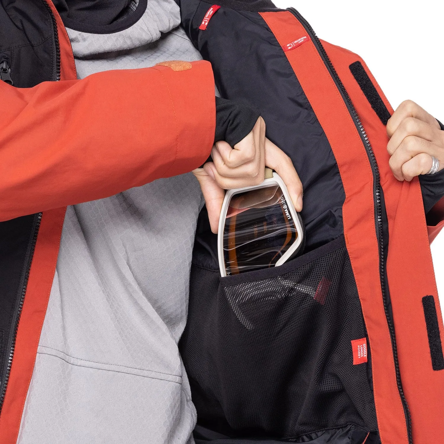 686 Gore-Tex Core Shell Jacket Mens Brick Red