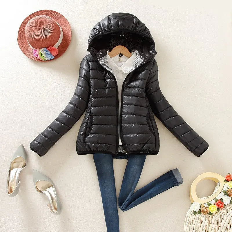 8 Colors Winter Jacket Women Fashion Ladies Parkas Slim Hooded Padded Overcoat Winter Coat Women Tops Plus Size XXL