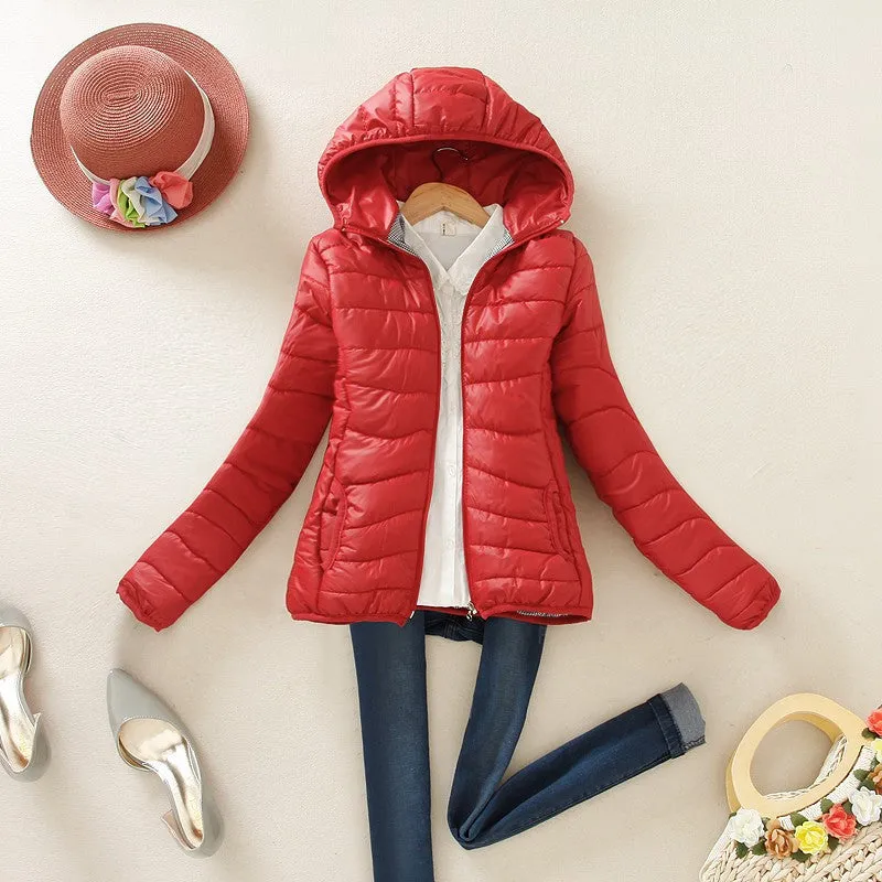 8 Colors Winter Jacket Women Fashion Ladies Parkas Slim Hooded Padded Overcoat Winter Coat Women Tops Plus Size XXL