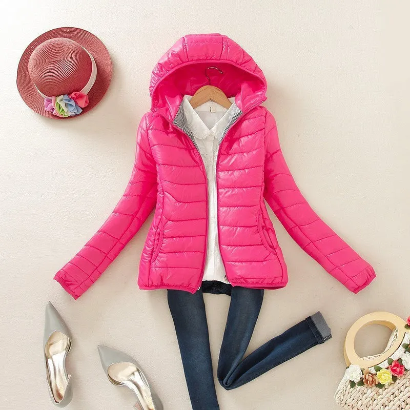 8 Colors Winter Jacket Women Fashion Ladies Parkas Slim Hooded Padded Overcoat Winter Coat Women Tops Plus Size XXL