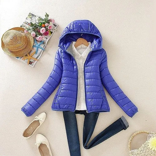 8 Colors Winter Jacket Women Fashion Ladies Parkas Slim Hooded Padded Overcoat Winter Coat Women Tops Plus Size XXL