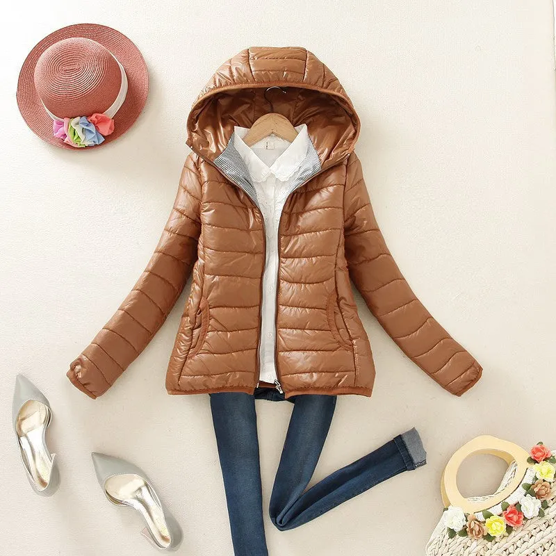 8 Colors Winter Jacket Women Fashion Ladies Parkas Slim Hooded Padded Overcoat Winter Coat Women Tops Plus Size XXL
