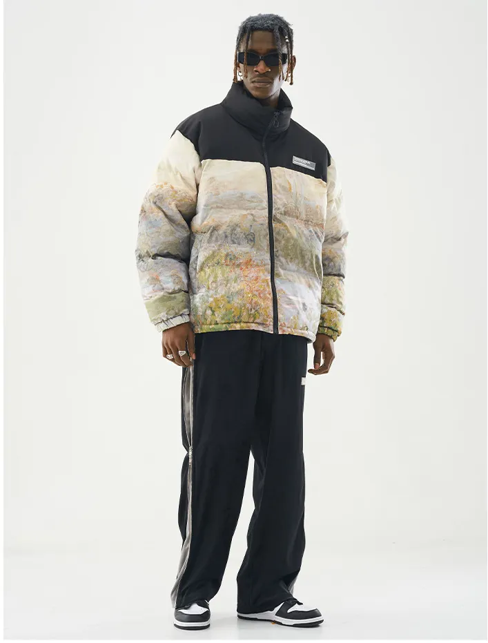 Abstract Down Puffer Jacket
