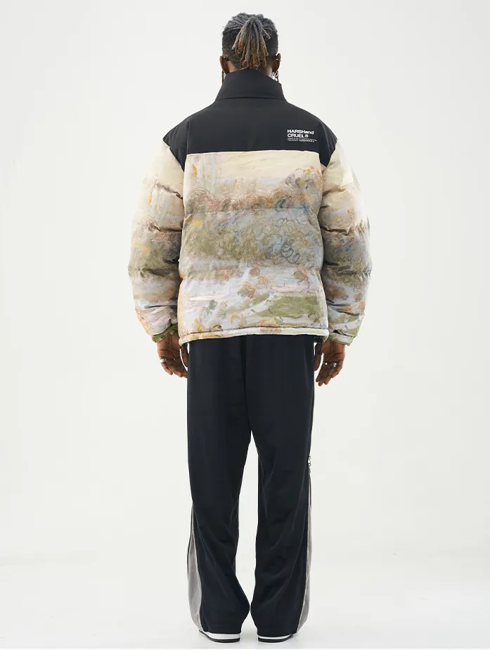 Abstract Down Puffer Jacket