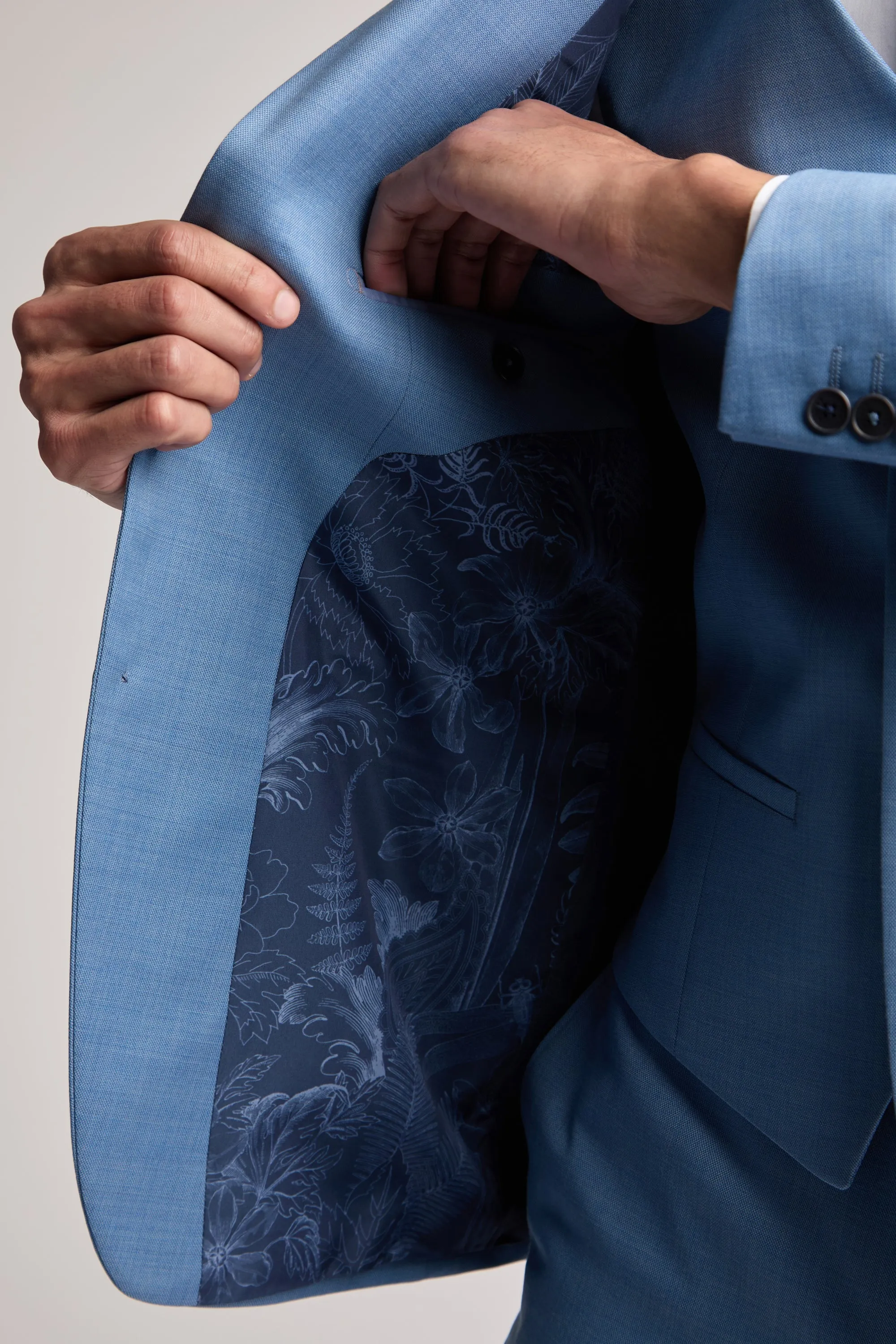 Airforce Blue Sharkskin Jacket Blue