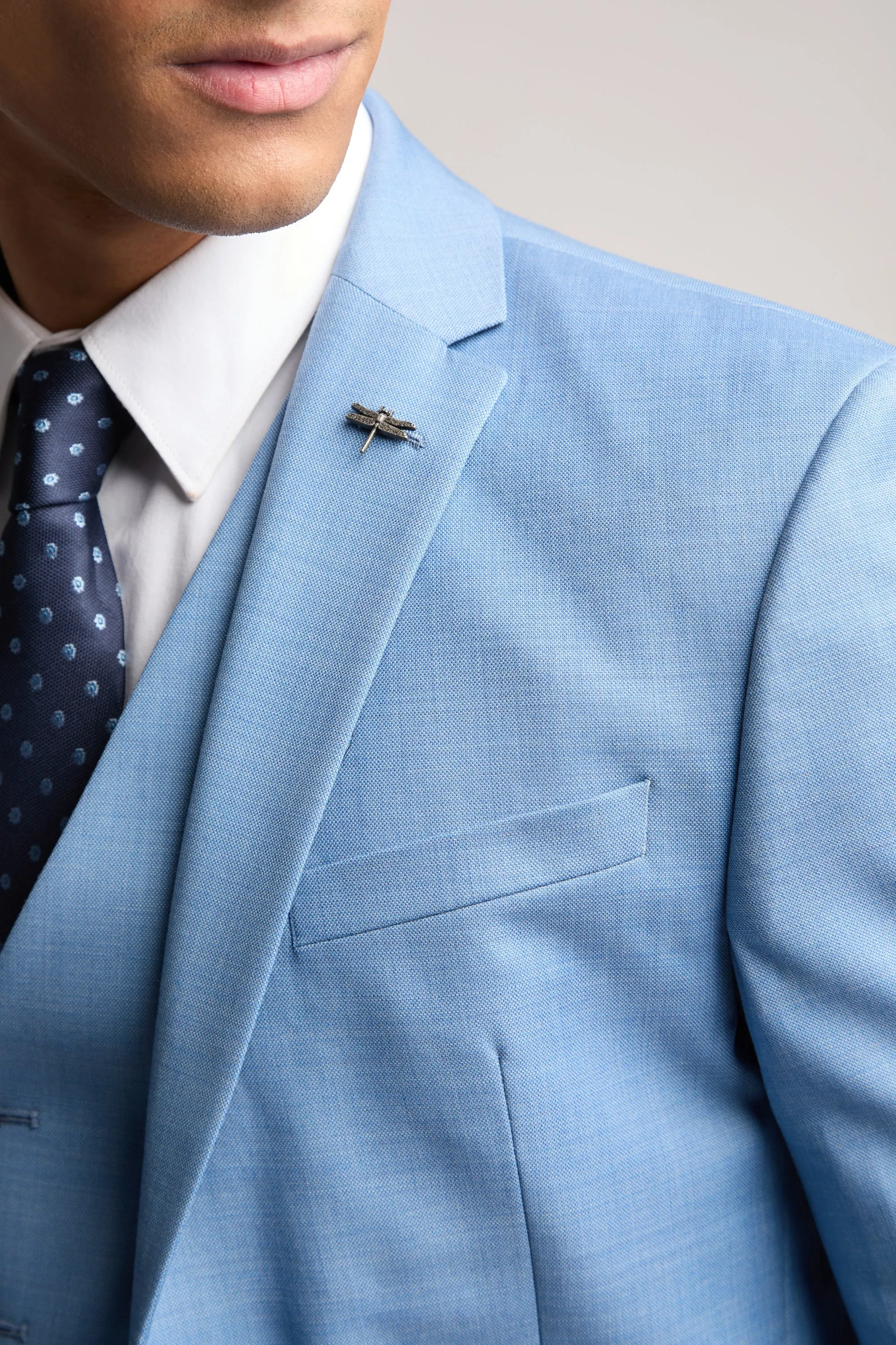Airforce Blue Sharkskin Jacket Blue
