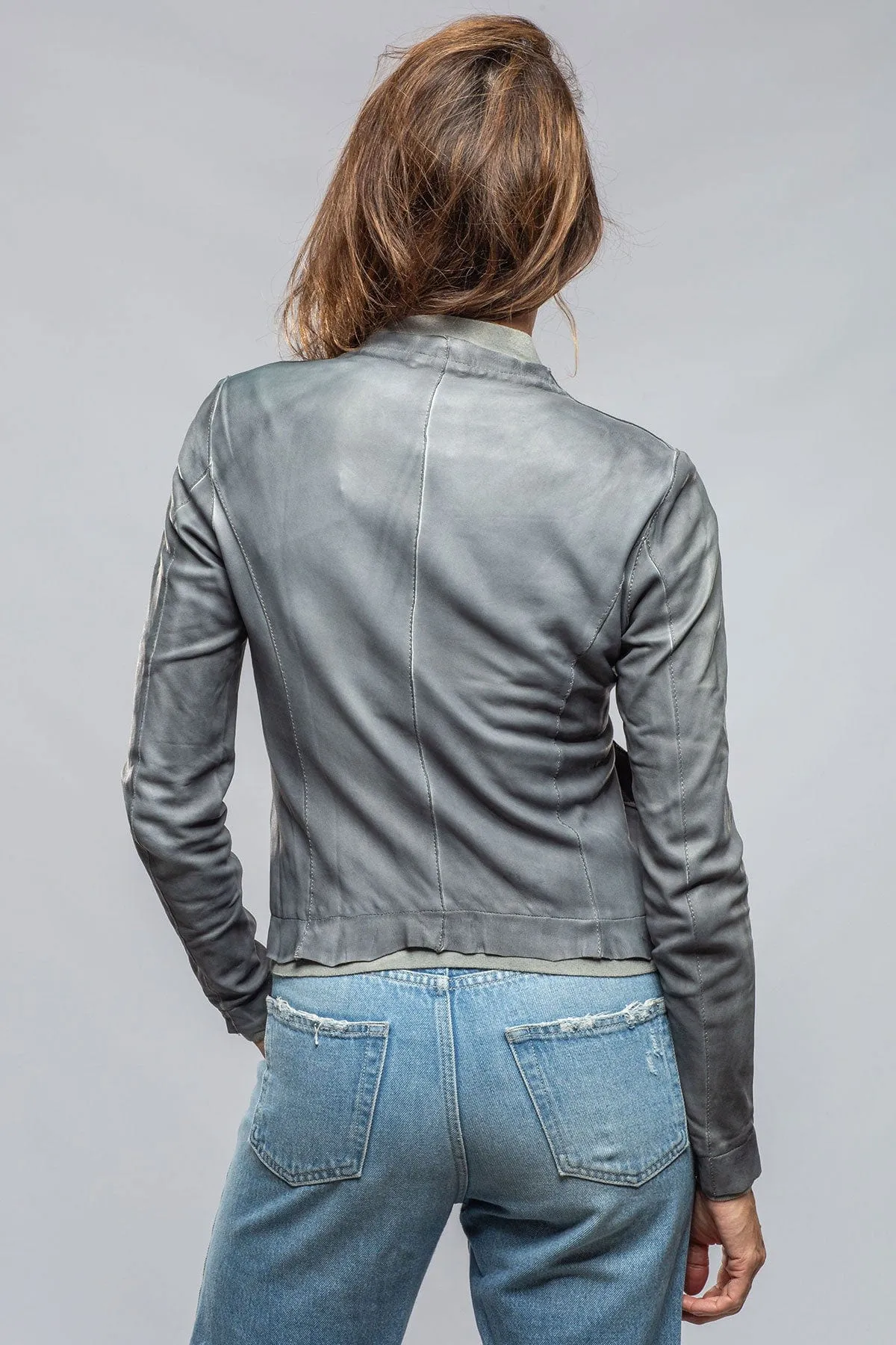 Ania Lightweight Washed Lambskin Jkt In Sage