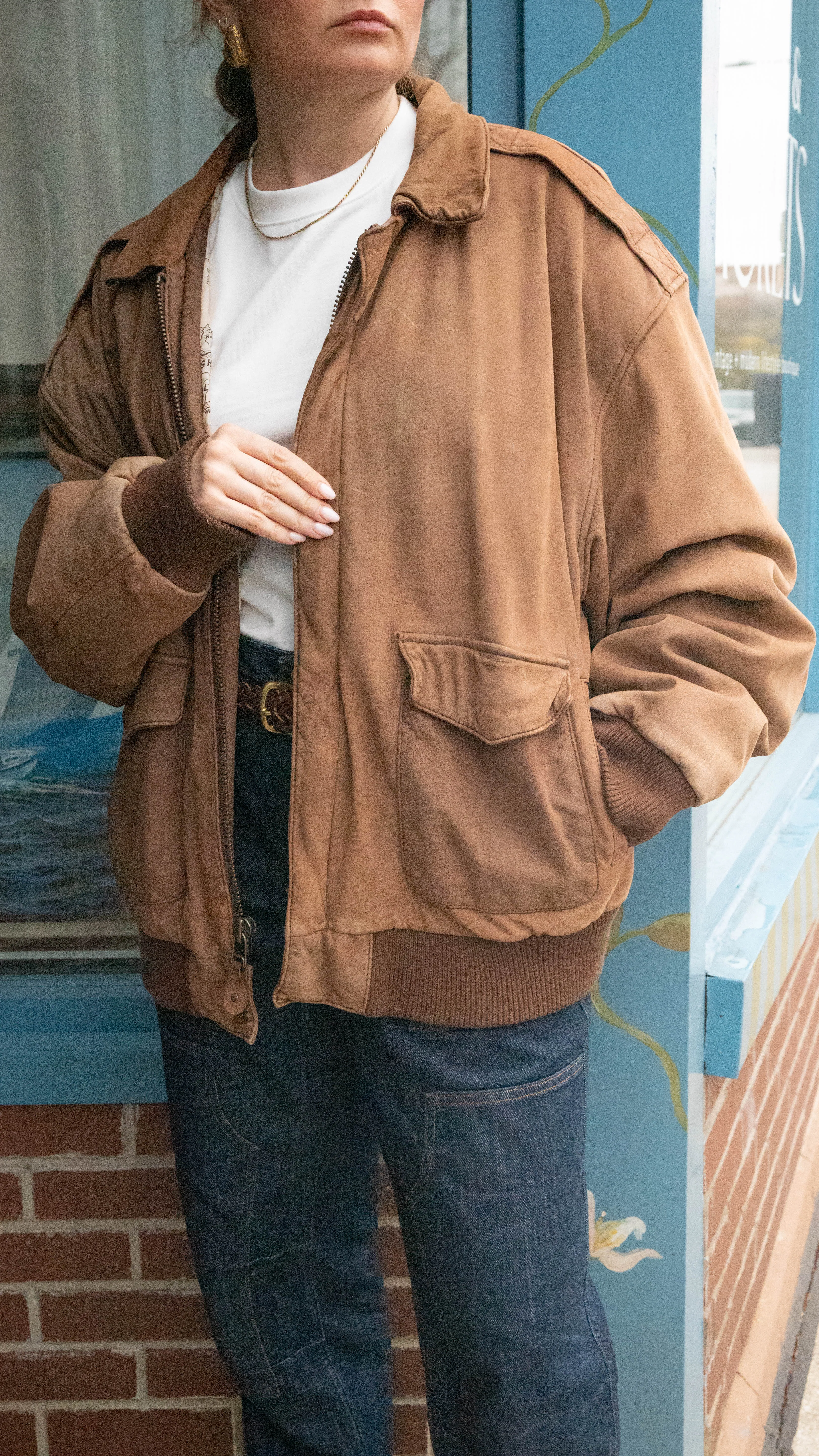 Around The World Vintage Leather Jacket