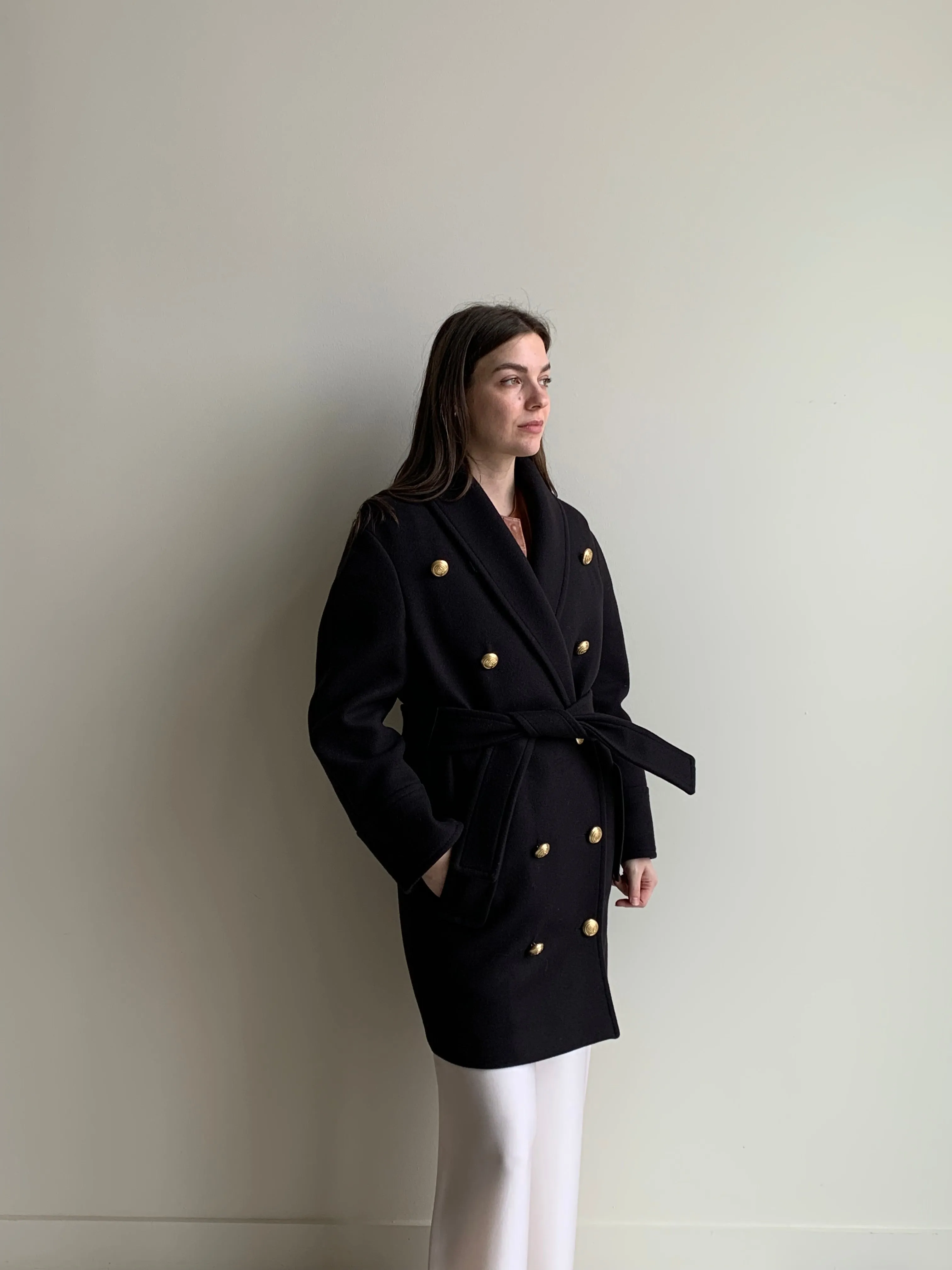 Balmain x H&M pea coat