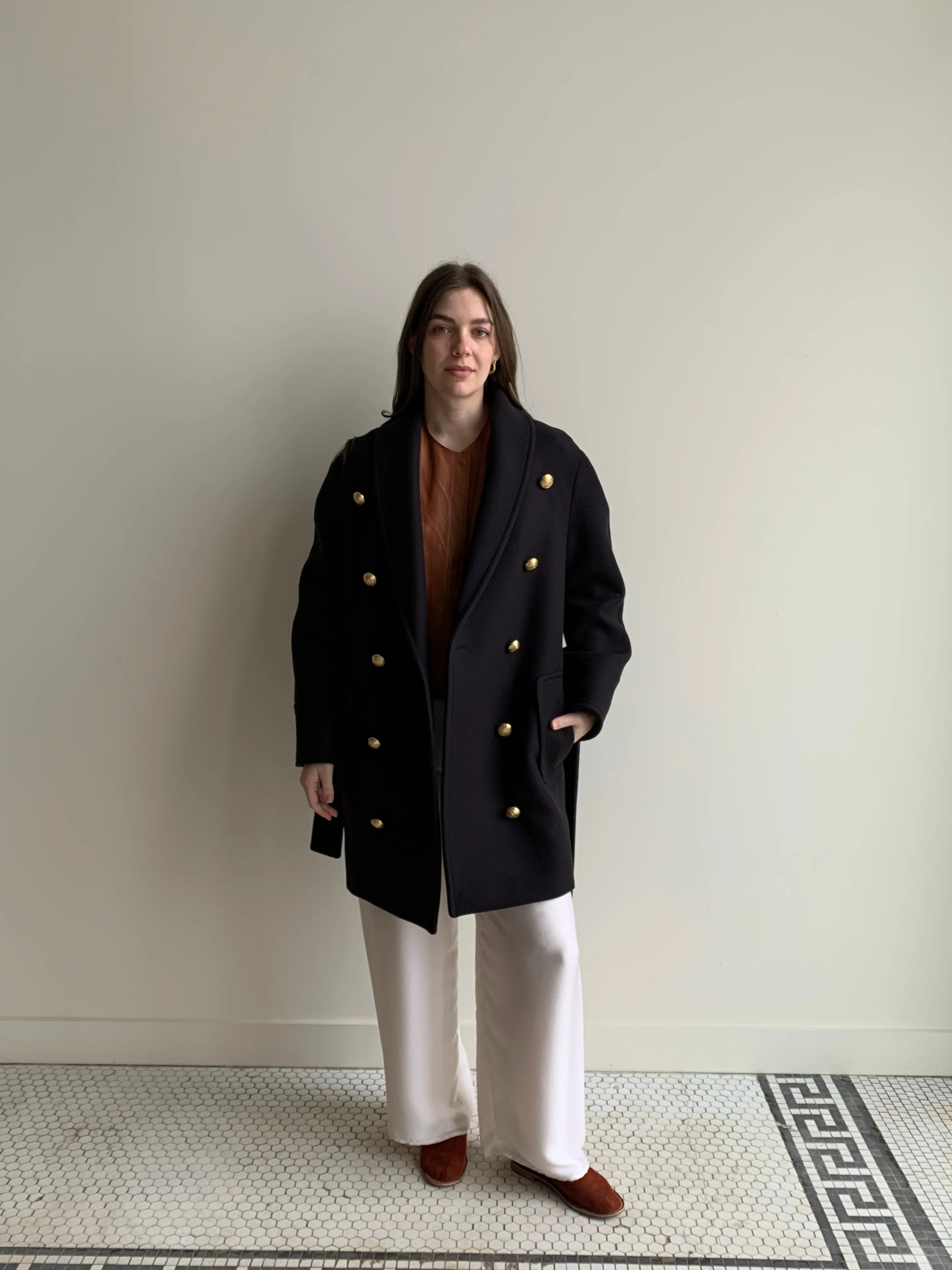 Balmain x H&M pea coat