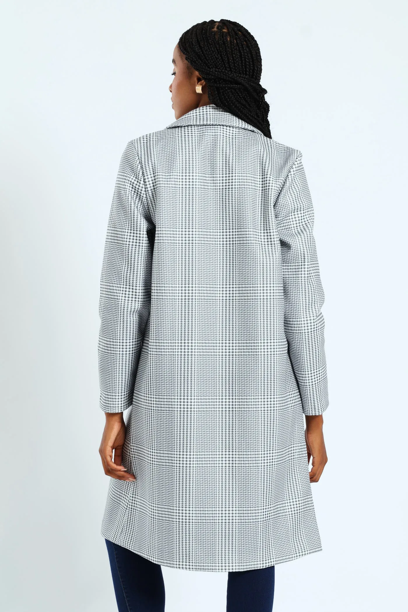 Basic Panelled Coat - Grey