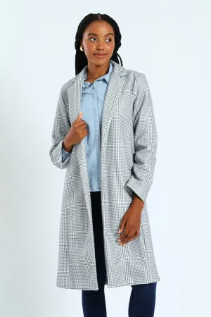 Basic Panelled Coat - Grey