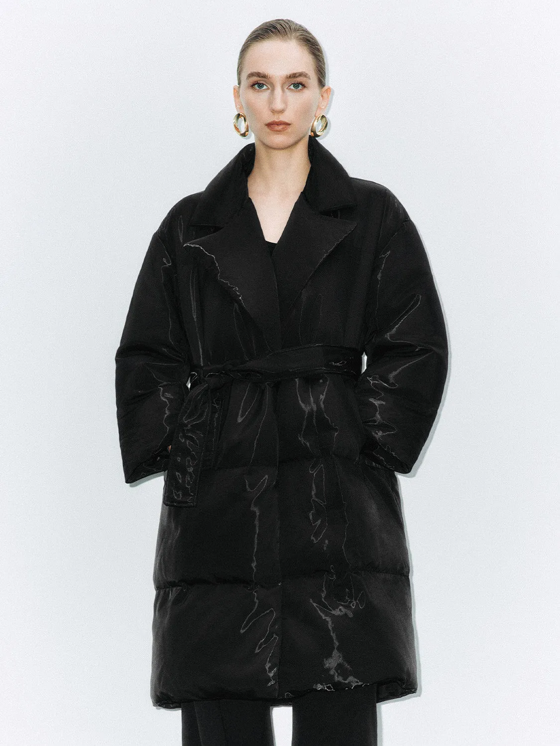 Belted Quilted Down Outerwear