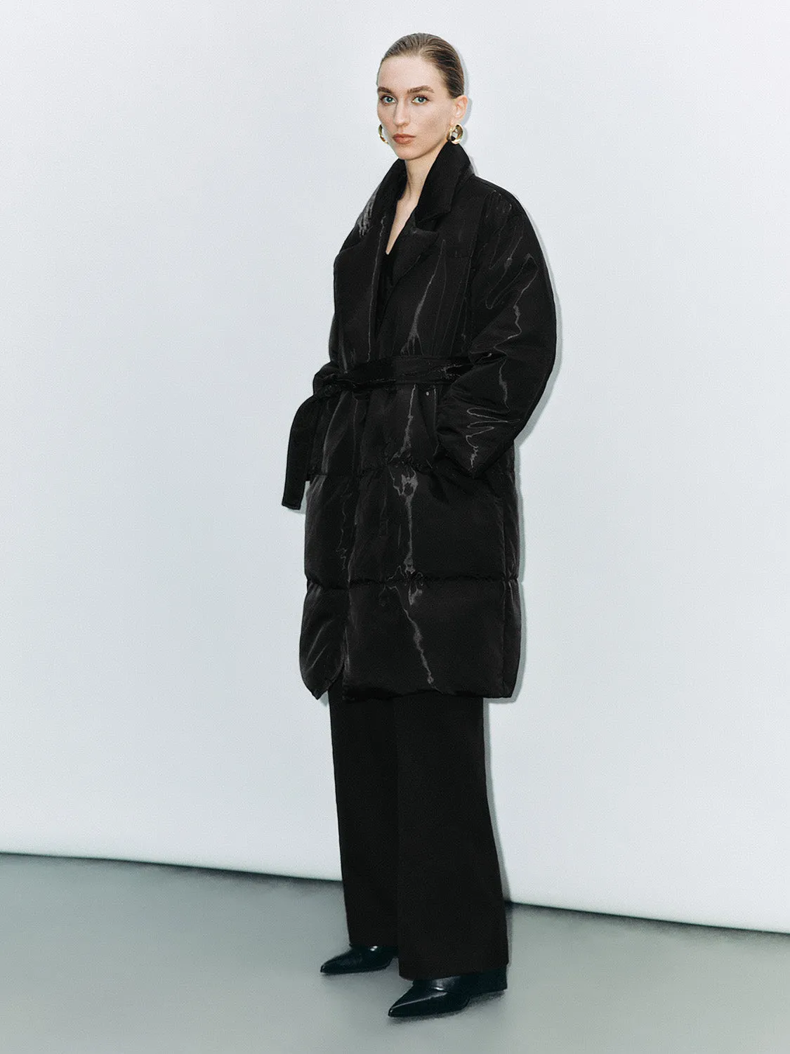 Belted Quilted Down Outerwear