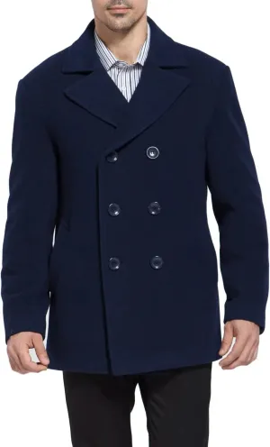 Big and Tall Wool Blend Pea Coat