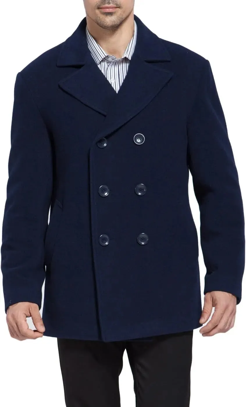 Big and Tall Wool Blend Pea Coat