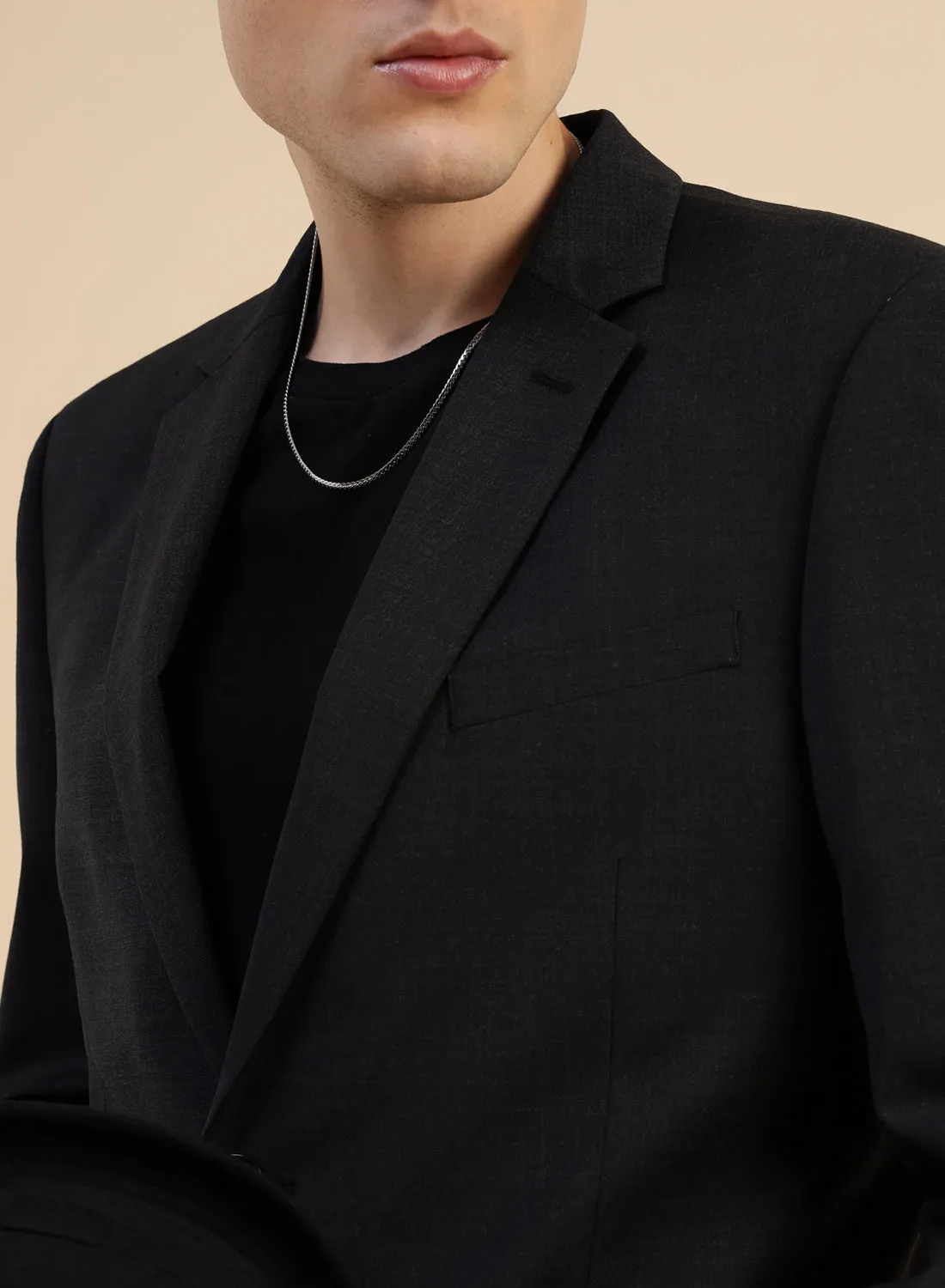 Black Poly wool Jacket