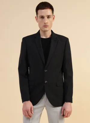Black Poly wool Jacket
