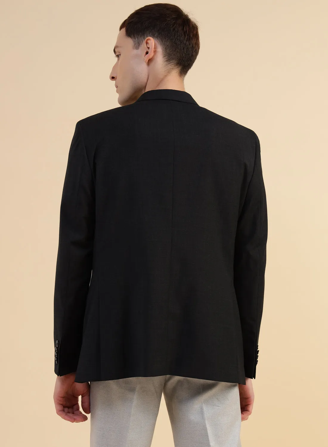 Black Poly wool Jacket