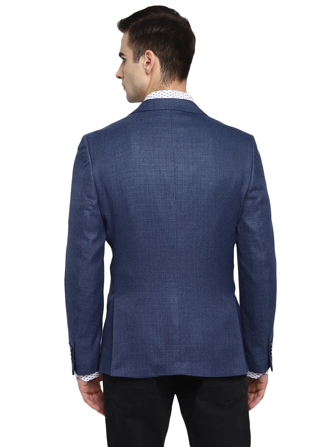 Blue Formal Notch Collar Jacket