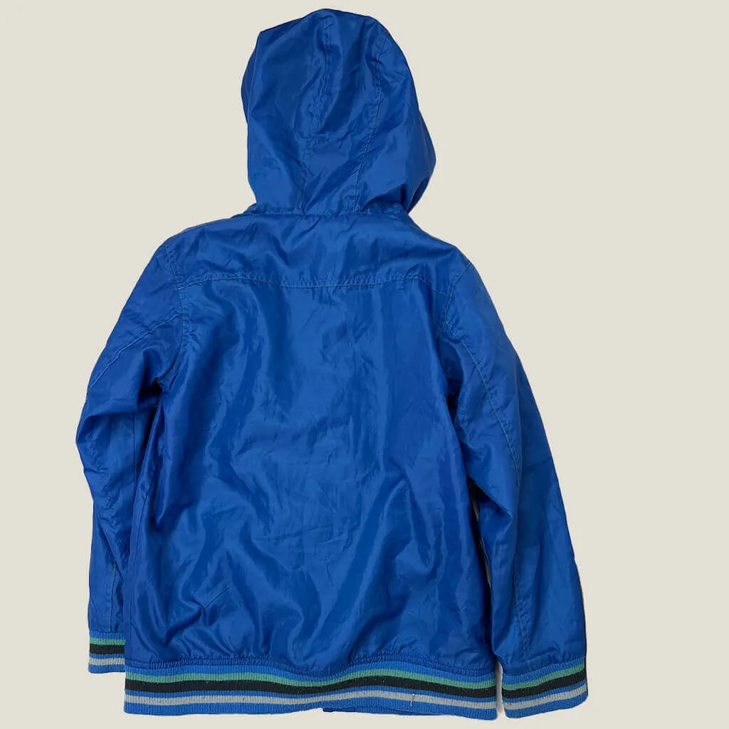 Blue Retro Urban Hoodie Rain Jacket 9