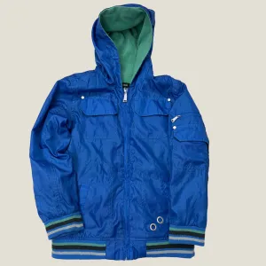 Blue Retro Urban Hoodie Rain Jacket 9