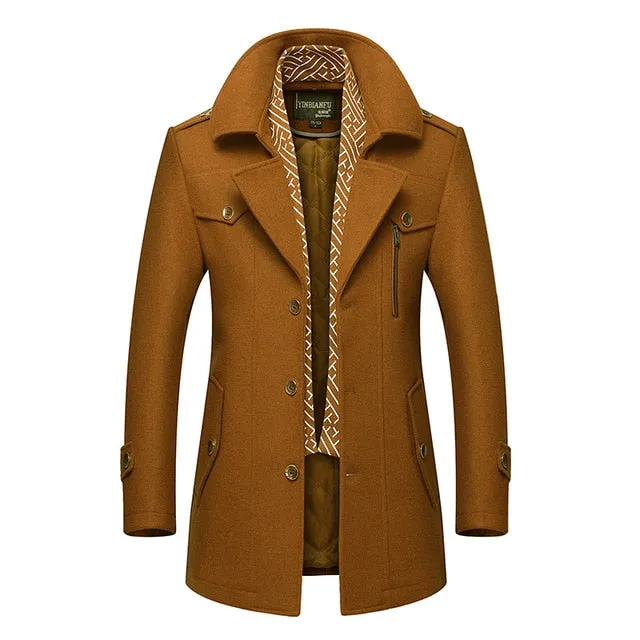 BOLUBAO Men Winter Wool Coat 2020 Men's New Casual Brand Solid Color Wool Blends Woolen Pea Coat Male Trench Coat Overcoat