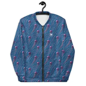 Bomber Jacket Blue and Violet Jellyfishes
