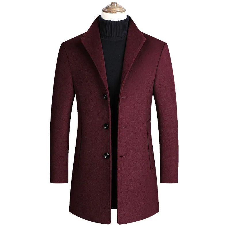 British Gentleman Thick Wool Pea Coat