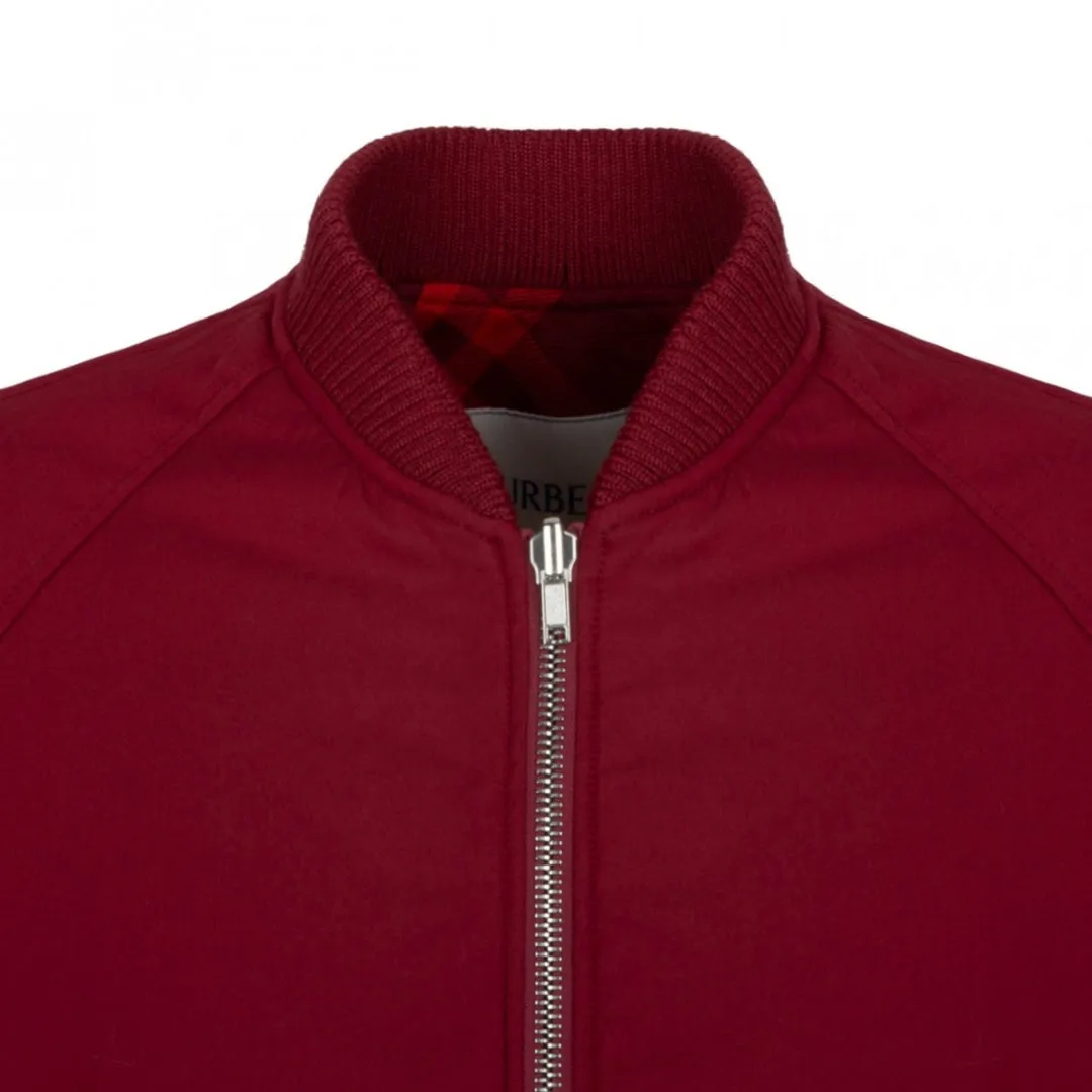 Burberry 8078906 Reversible Check Print Bomber Jacket Ripple Ip Check Red Jacket Male