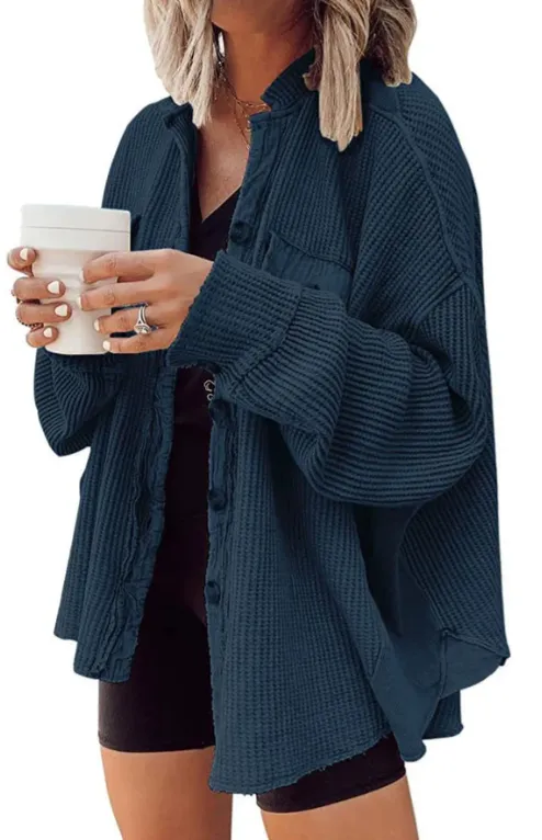Button-front Ava shirt jacket