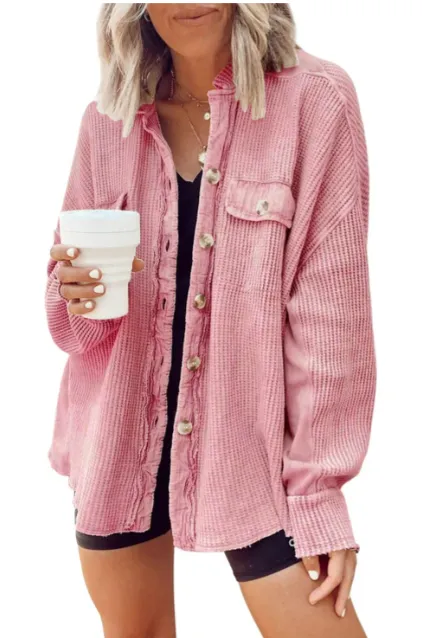 Button-front Ava shirt jacket
