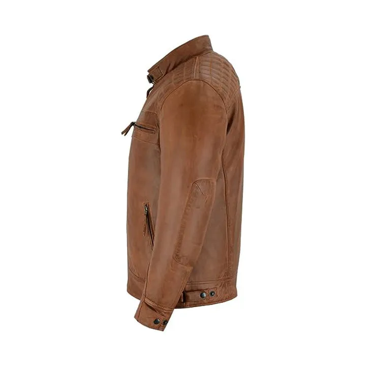 Cafe Racer Brown Jacket for Men