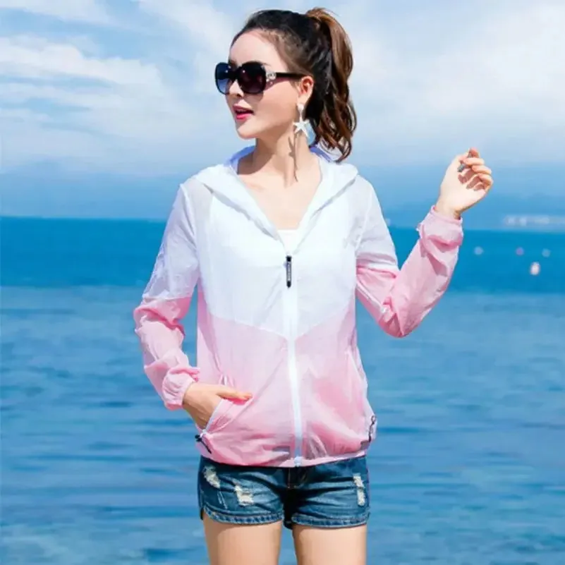 Camping Rain Jacket Women Waterproof Sun Protection