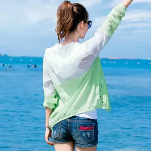 Camping Rain Jacket Women Waterproof Sun Protection