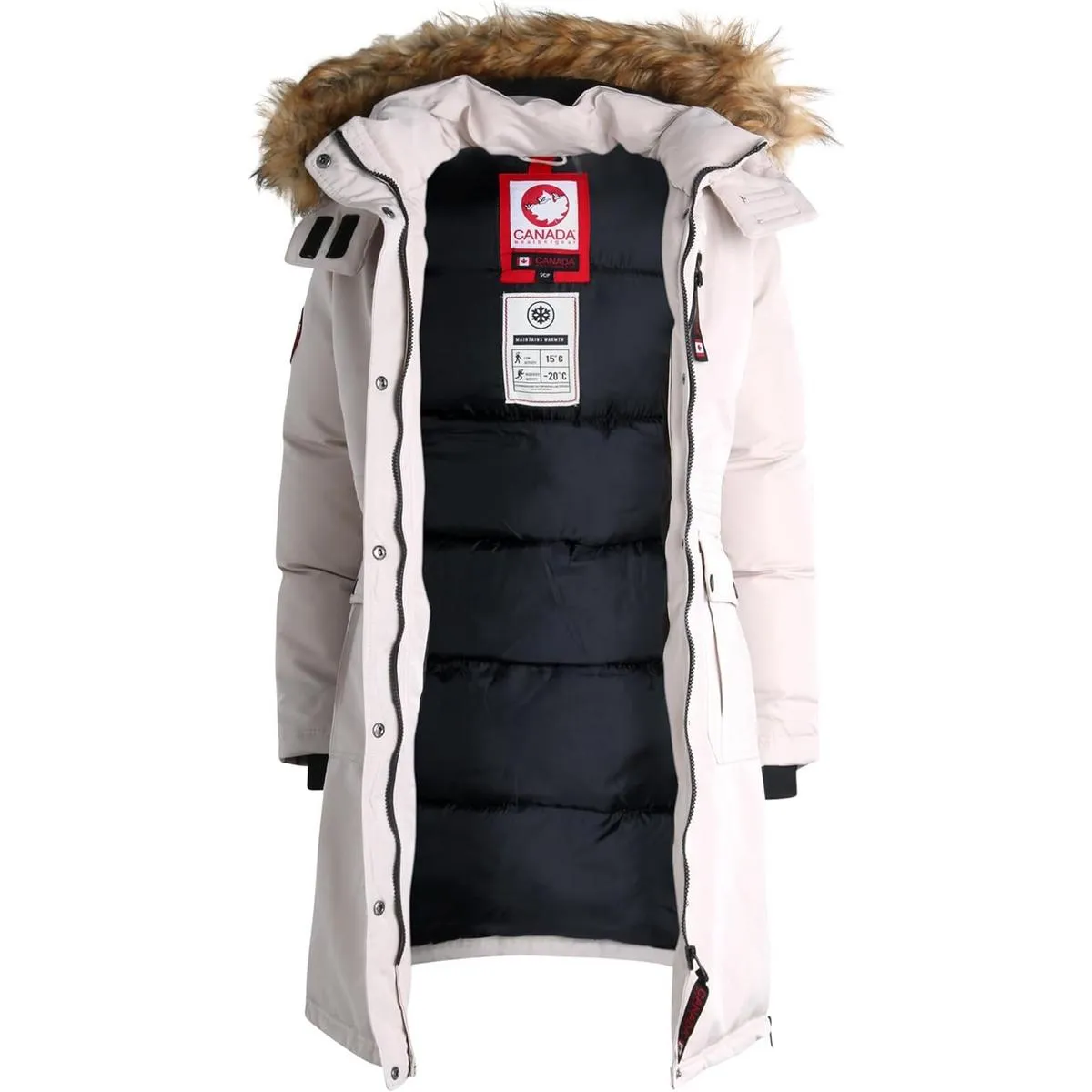 Canada Weather Gear Womens Heavyweight Dual Pocket Parka Coat