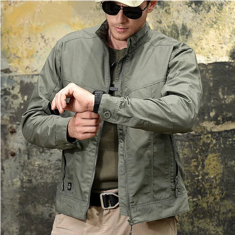 Cargo Tactical Jacket Men Wear-resistant Waterproof Breathable Casual Coats Male Outdoor Commute Hiking Climbing Mens Jackets