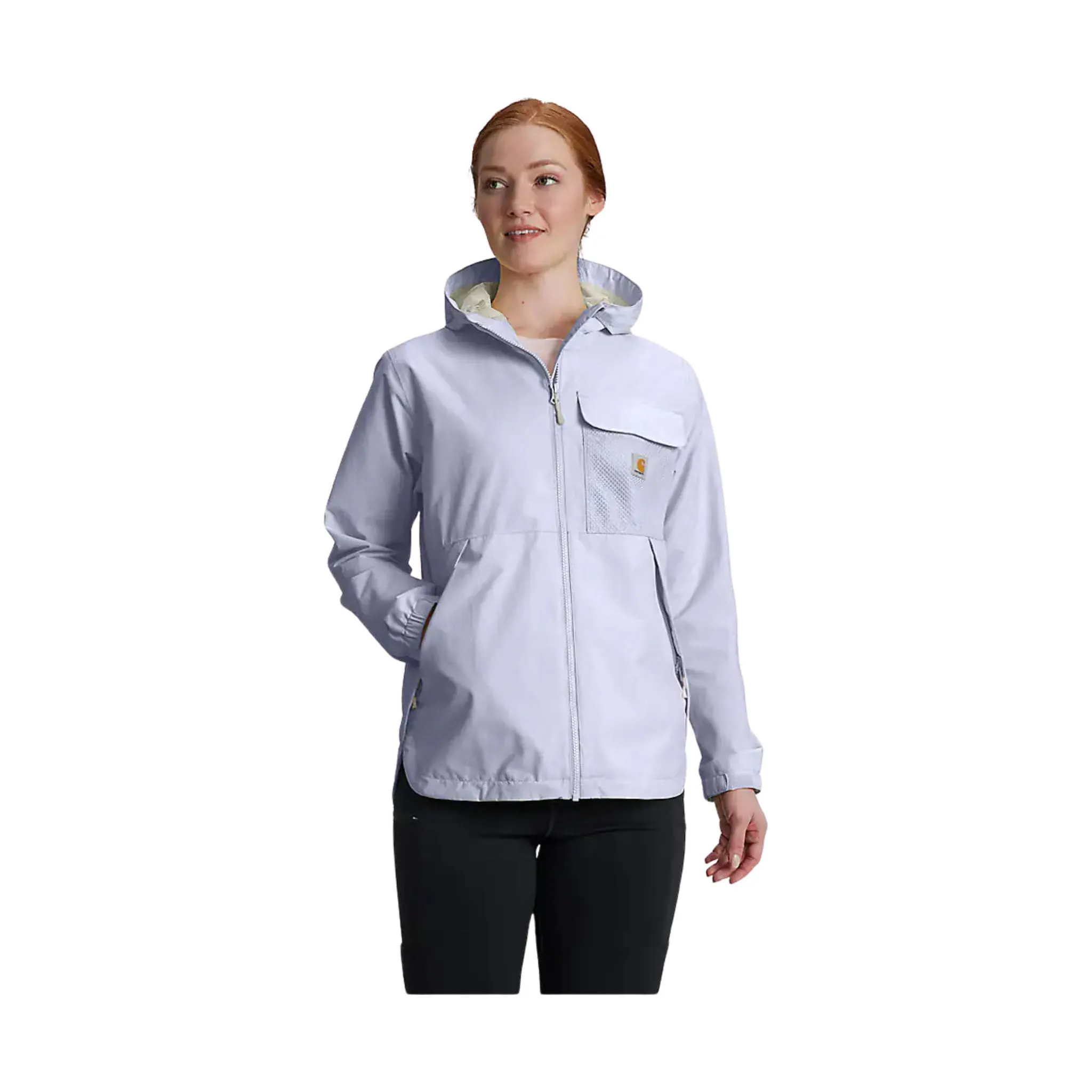 Carhartt Women's Storm Defender Loose Fit Lightweight Hooded Packable Rain Jacket - Fresh Lavender